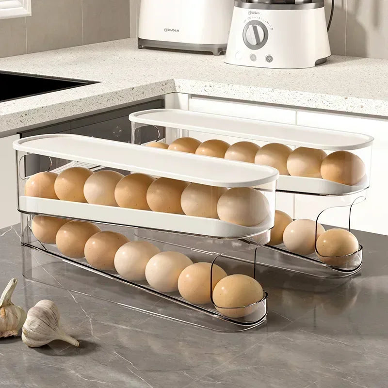 Automatic Rolling Egg Holder for Fridge