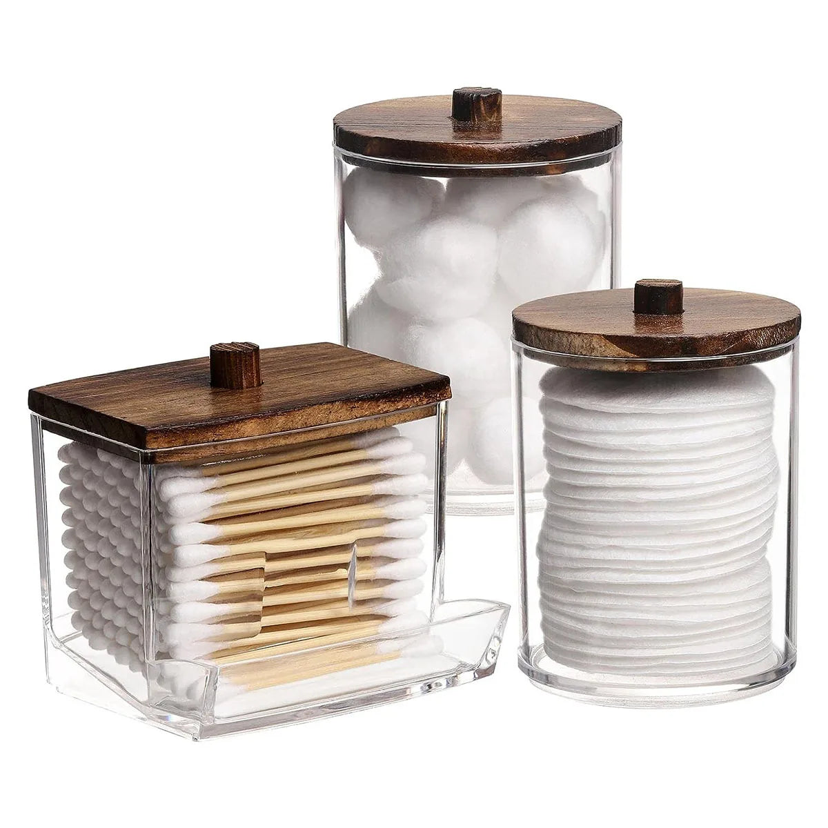 3pcs Bathroom Cotton Storage Containers