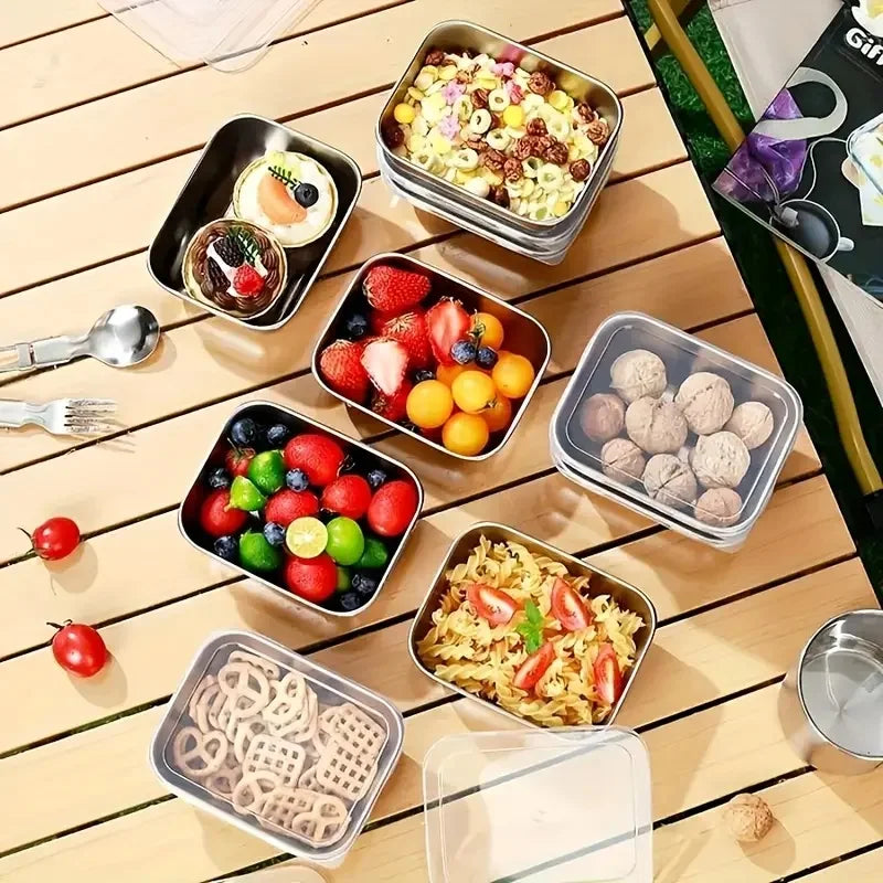 5pcs Stainless Steel Stackable Food Storage Containers