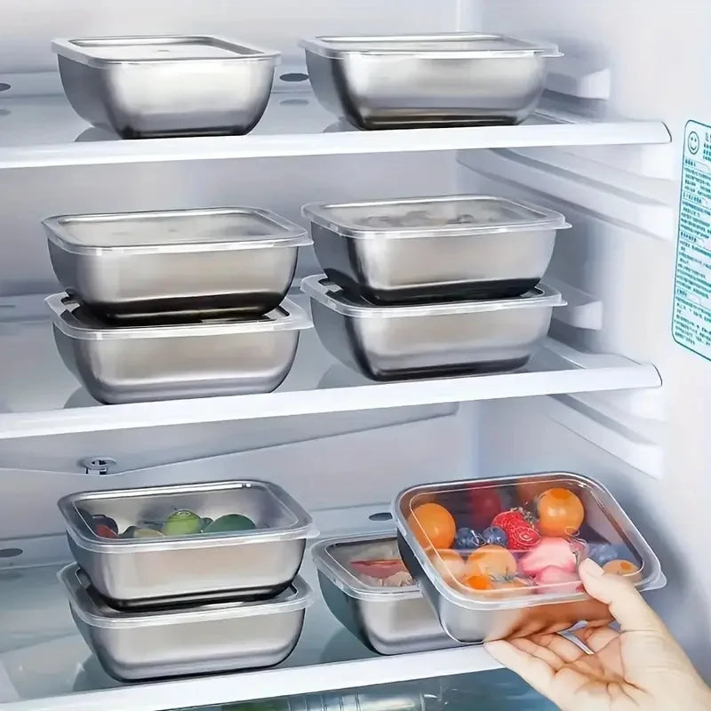 5pcs Stainless Steel Stackable Food Storage Containers