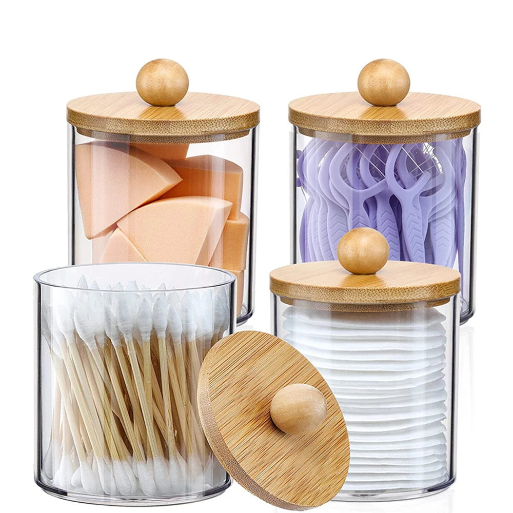 3pcs Bathroom Cotton Storage Containers