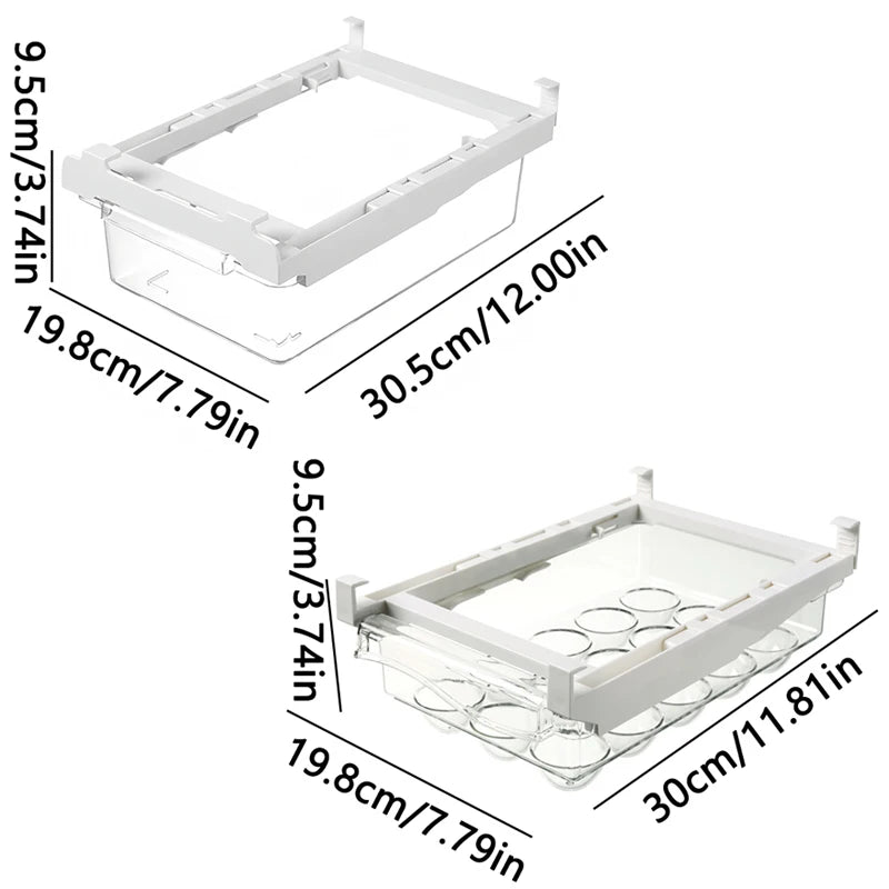 Transparent Fridge Drawer Organizer