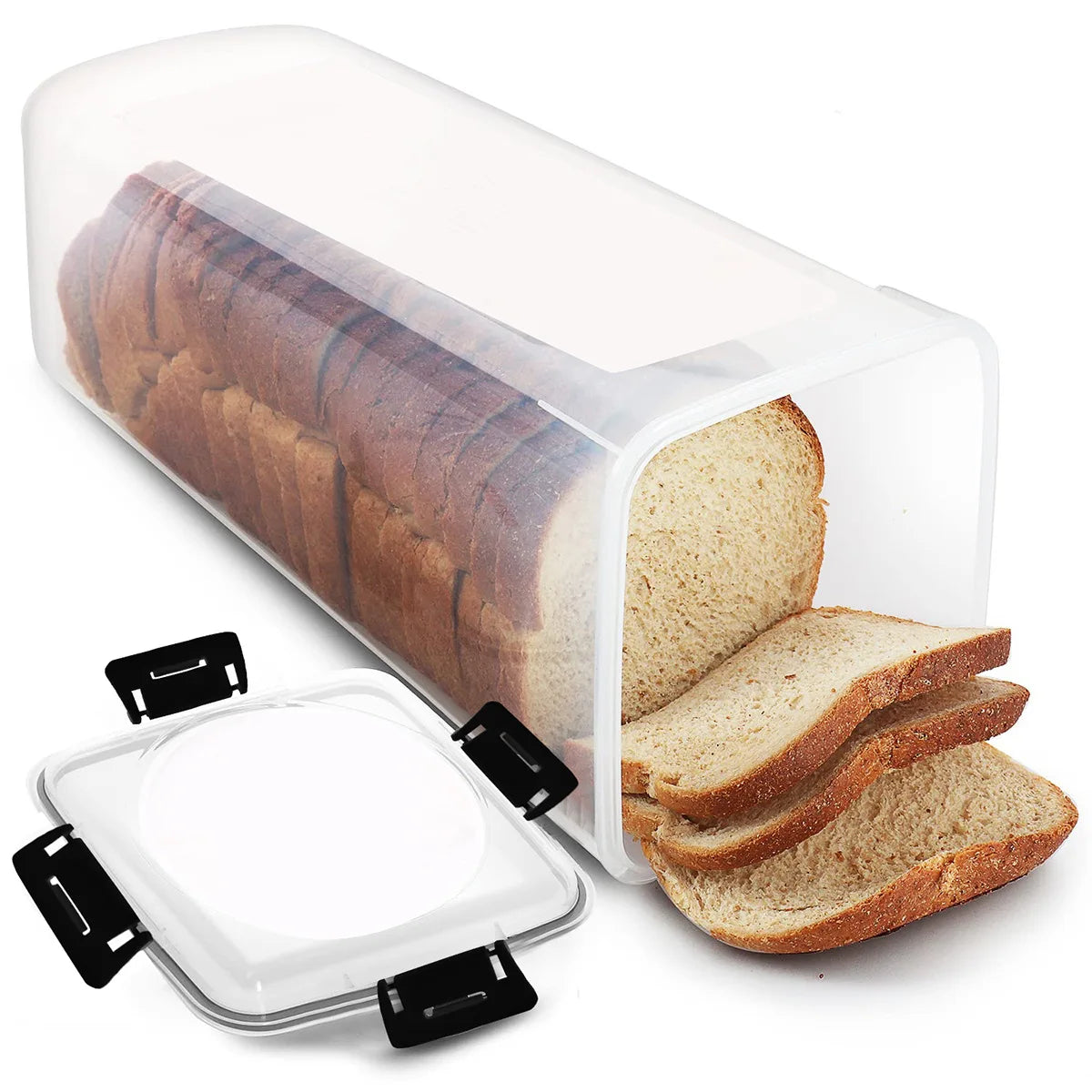 Airtight Clear Bread Storage Box with Lid