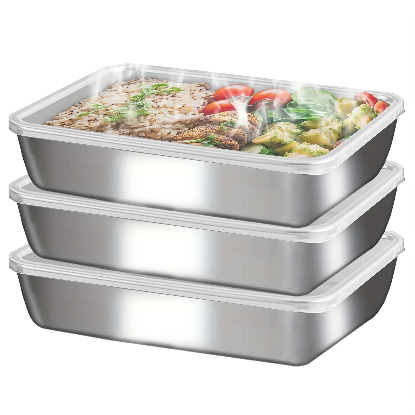 3pcs Stainless Steel Food Containers