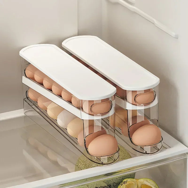 Automatic Rolling Egg Holder for Fridge