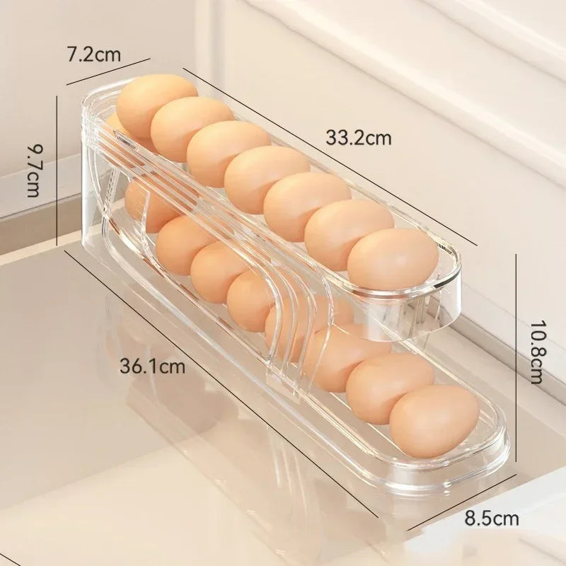 Automatic Rolling Egg Holder for Fridge