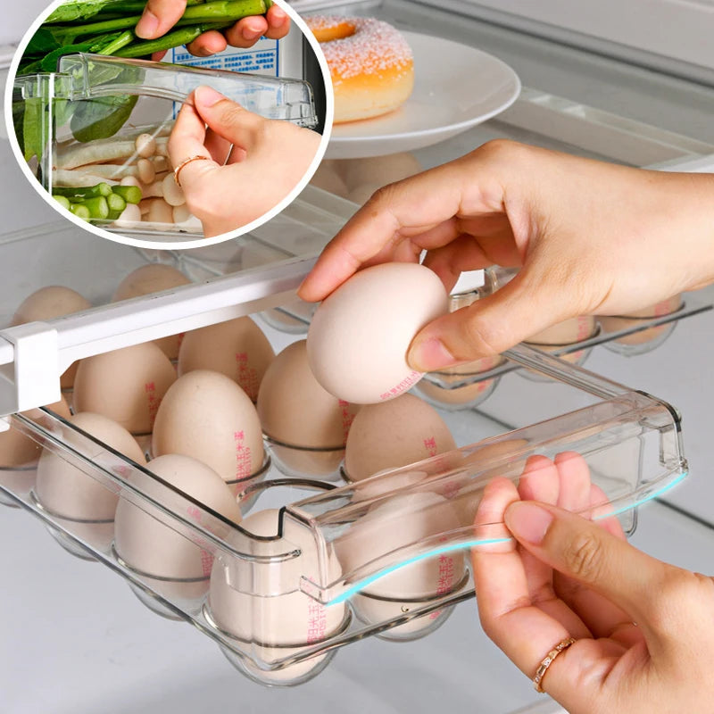 Transparent Fridge Drawer Organizer